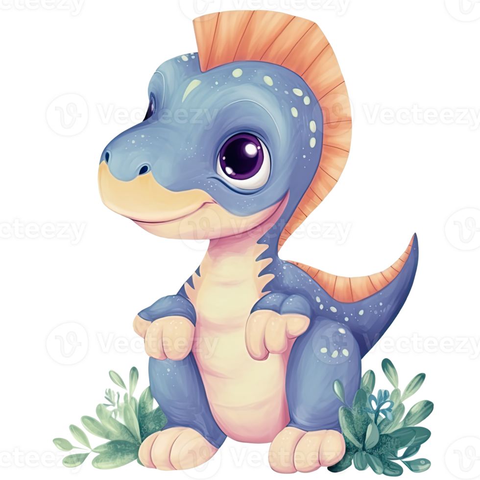 Cute Little Dinosaur, Primeval animal cartoon, png