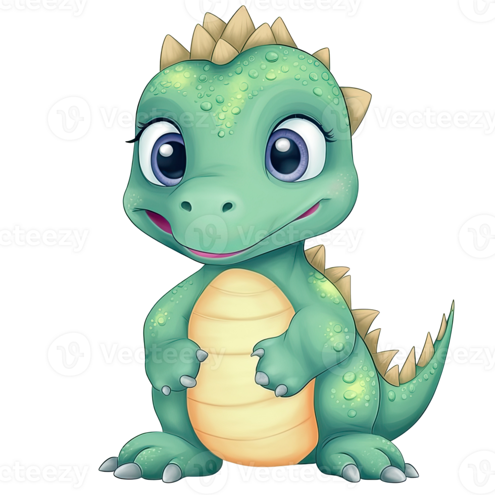 Cute Little Dinosaur, Primeval animal cartoon, png