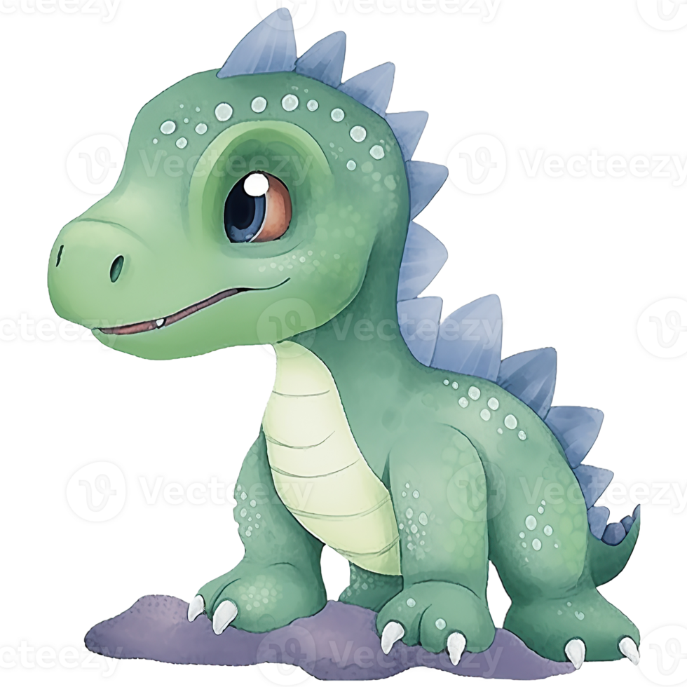 Cute Little Dinosaur, Primeval animal cartoon illustration, png