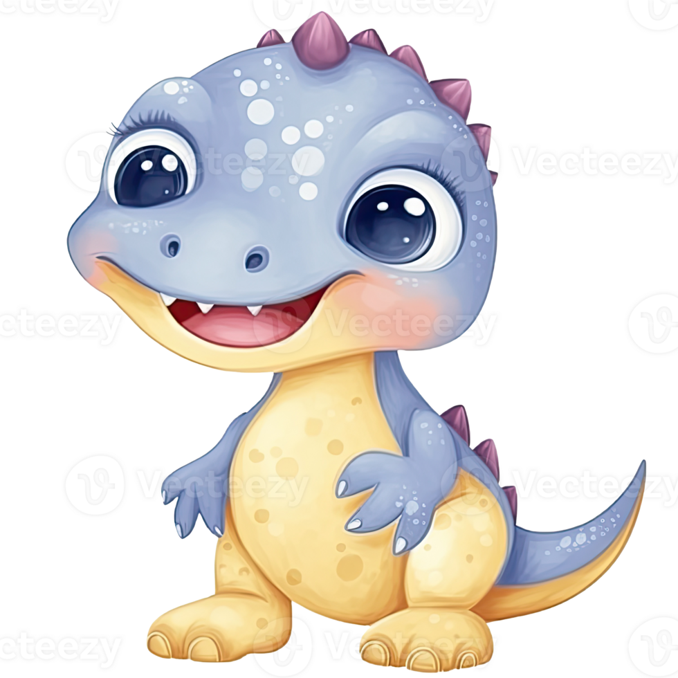 Cute Little Dinosaur, Primeval animal cartoon, png