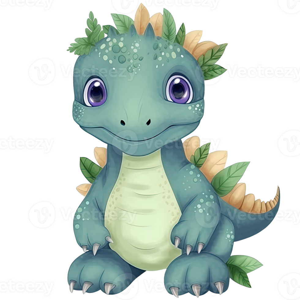 Cute Little Dinosaur, Primeval animal cartoon, png