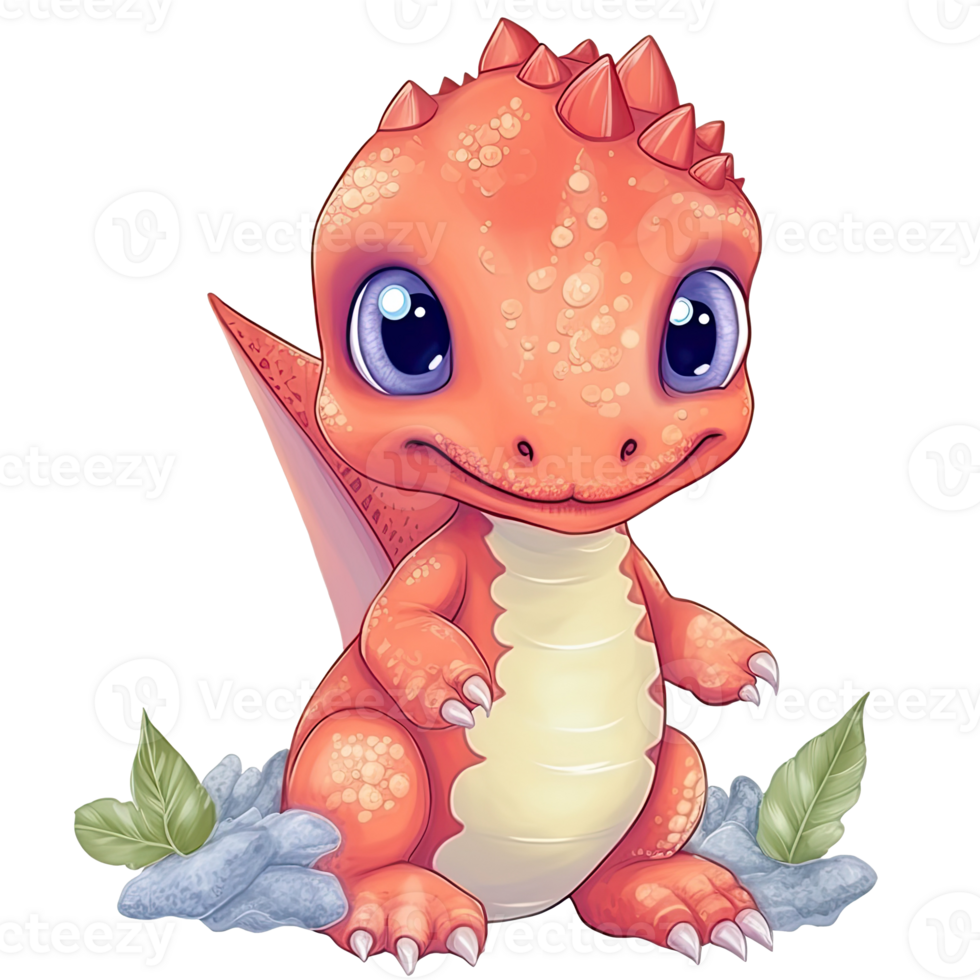 Cute Little Dinosaur, Primeval animal cartoon, png