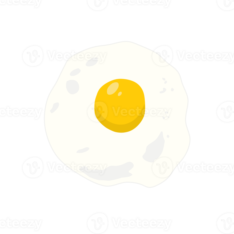 Illustration of a flat egg, sunny side up 24390781 PNG