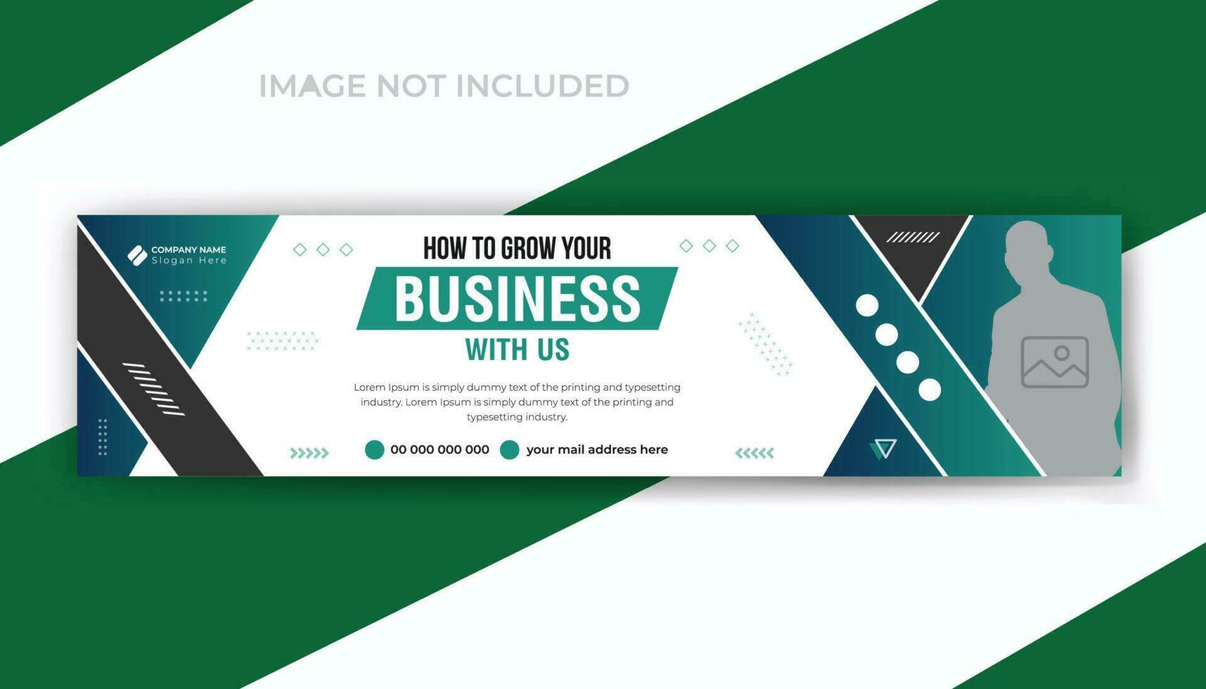 Grow your business social media timeline cover or promotion web banner template design vector