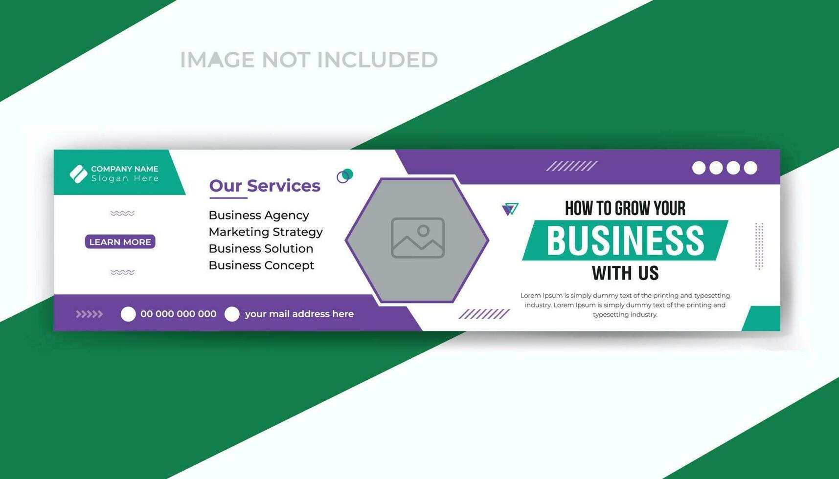 Business solutions agency timeline social media web banner template design vector