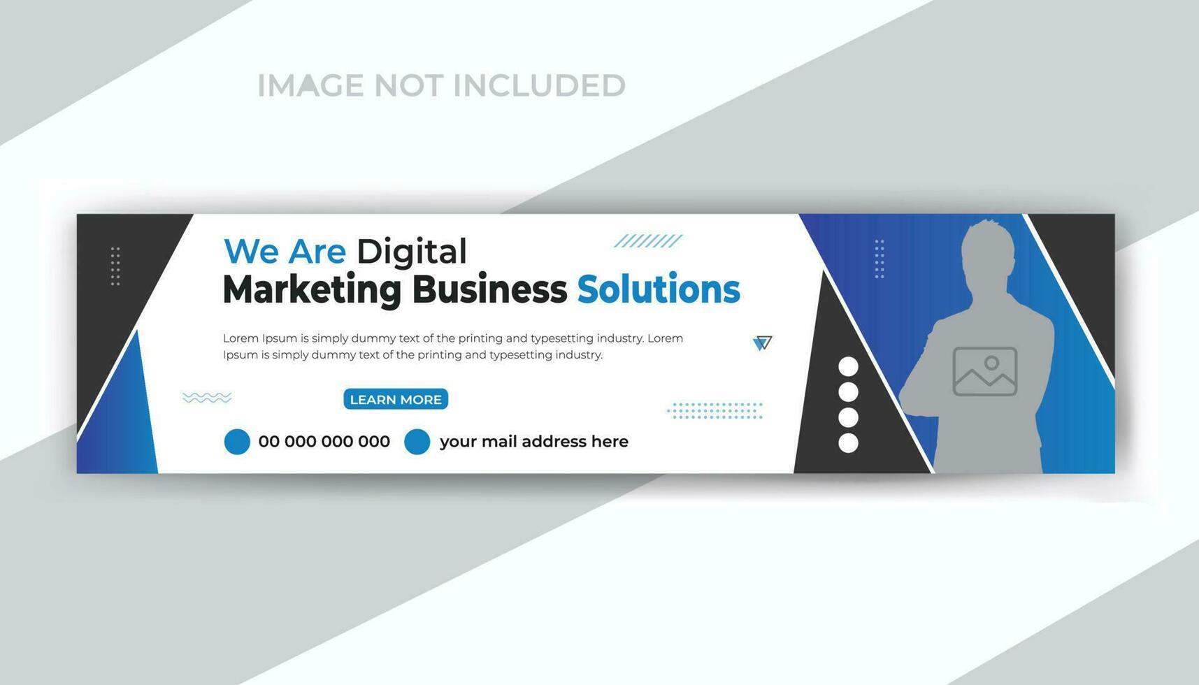 Corporate business company and digital marketing agency social media timeline cover or web banner template vector