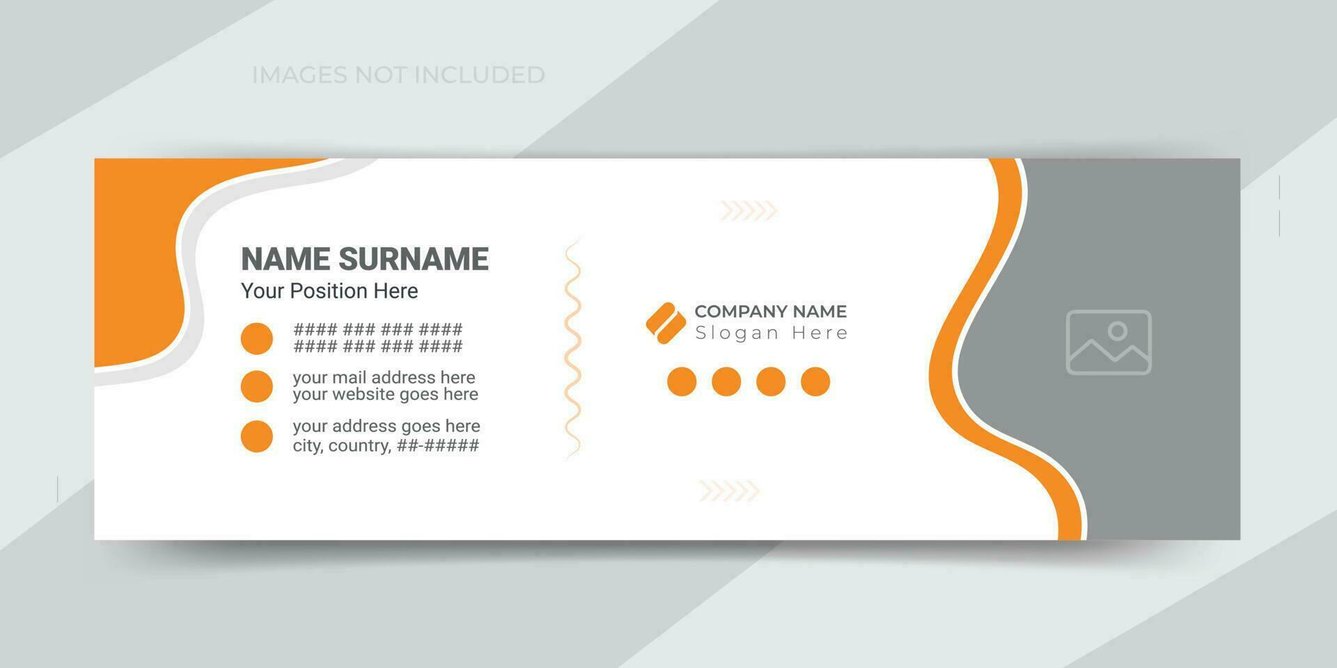 Minimal-style corporate business agency email signature or email footer template design vector