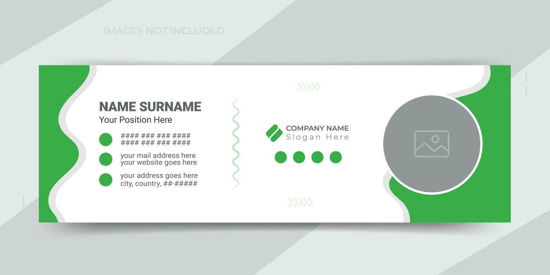 Minimal-style corporate business agency email signature or email footer template design vector