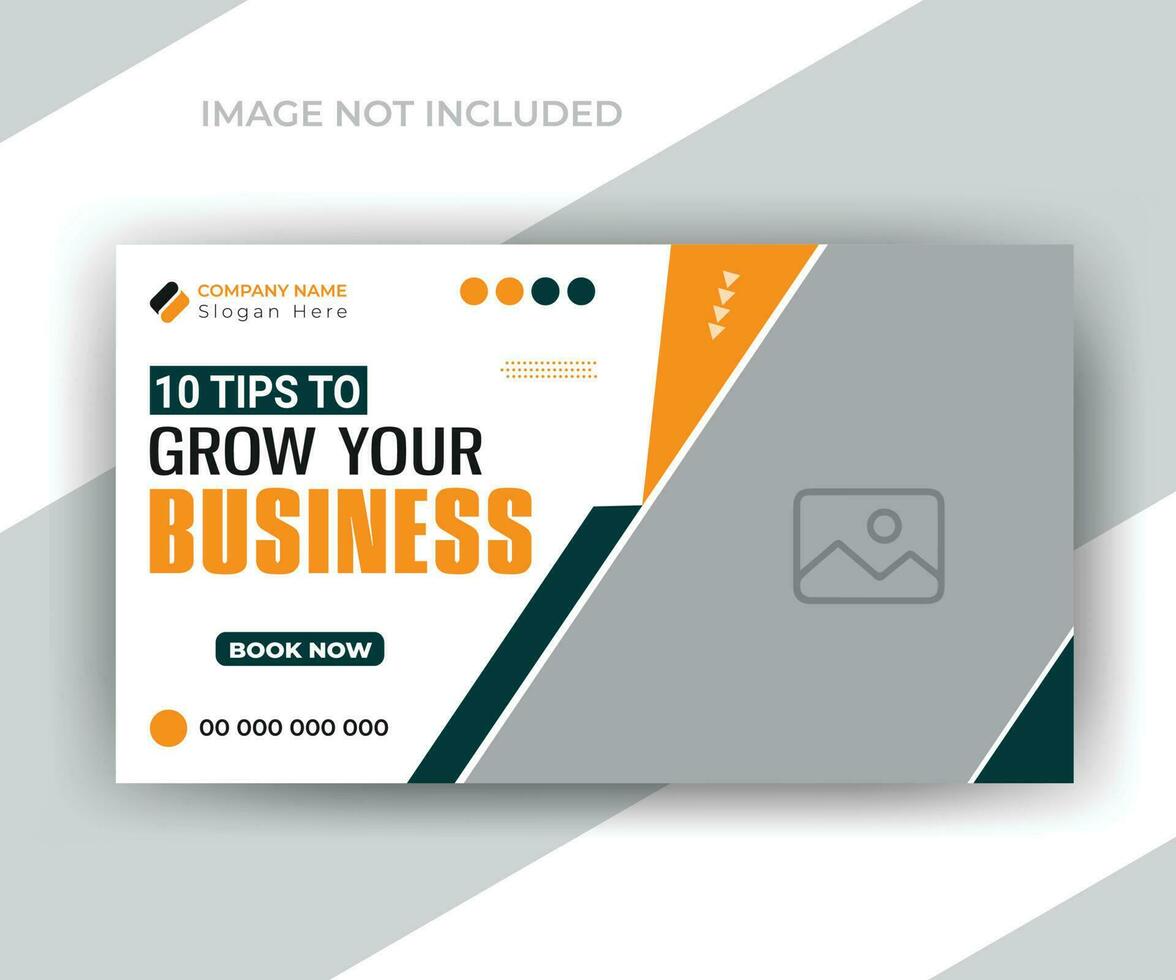 video thumbnail and business live stream promotion web banner template design vector