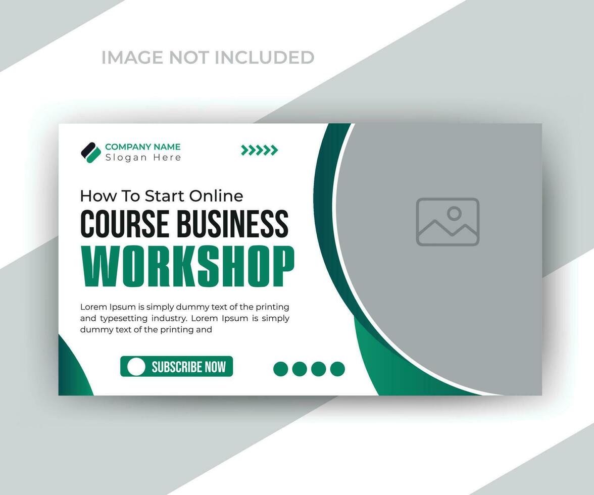 Video thumbnail or web banner template for your business promotions ads design vector