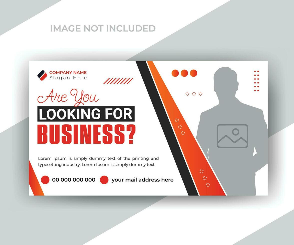 Corporate business and modern video thumbnail and social media web banner template vector