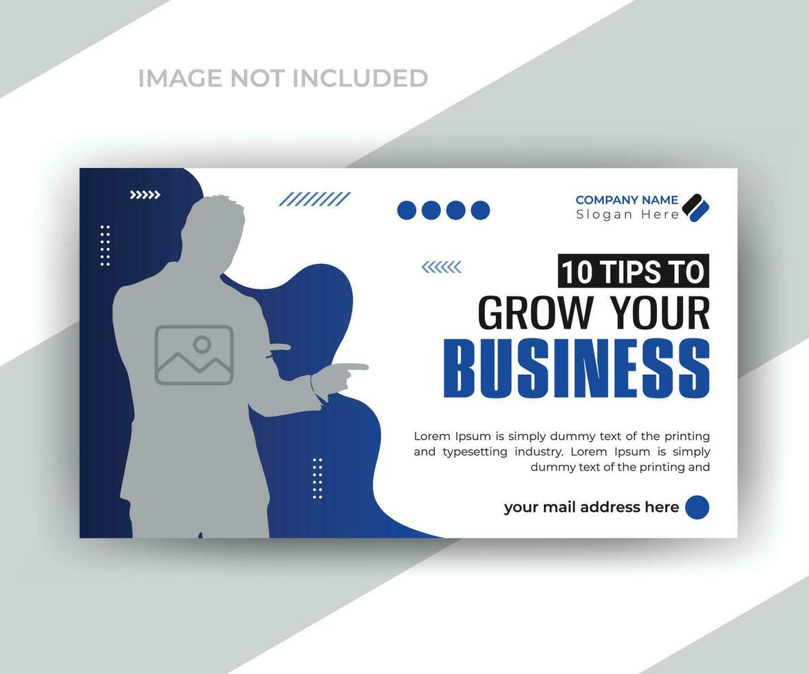 Modern professional corporate business video thumbnail design or streaming service trendy promotion advertisement web banner layout. vector
