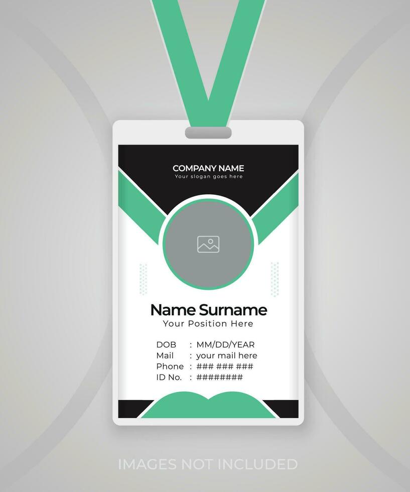 Modern and clean Identity Card template design vector