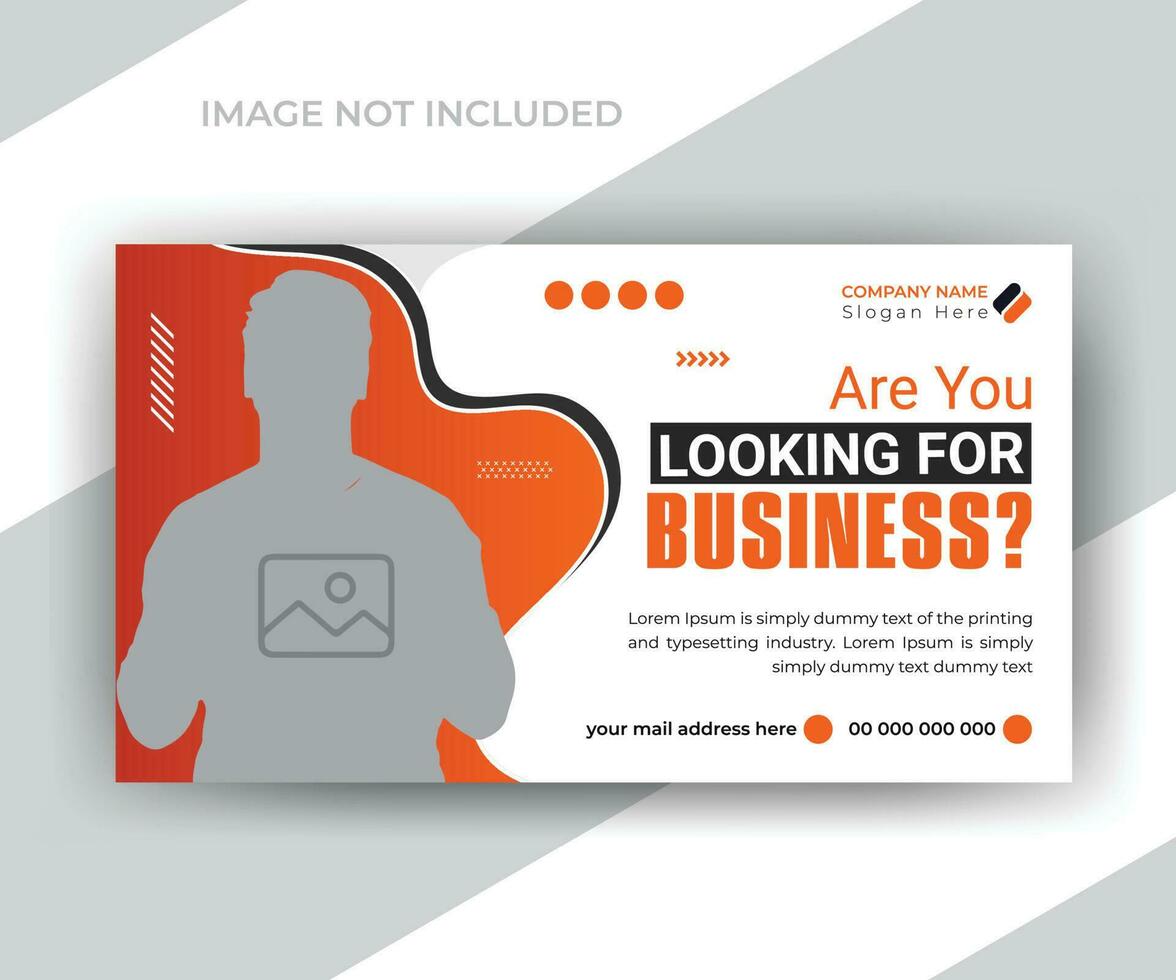 Corporate business and modern video thumbnail and social media web banner template vector