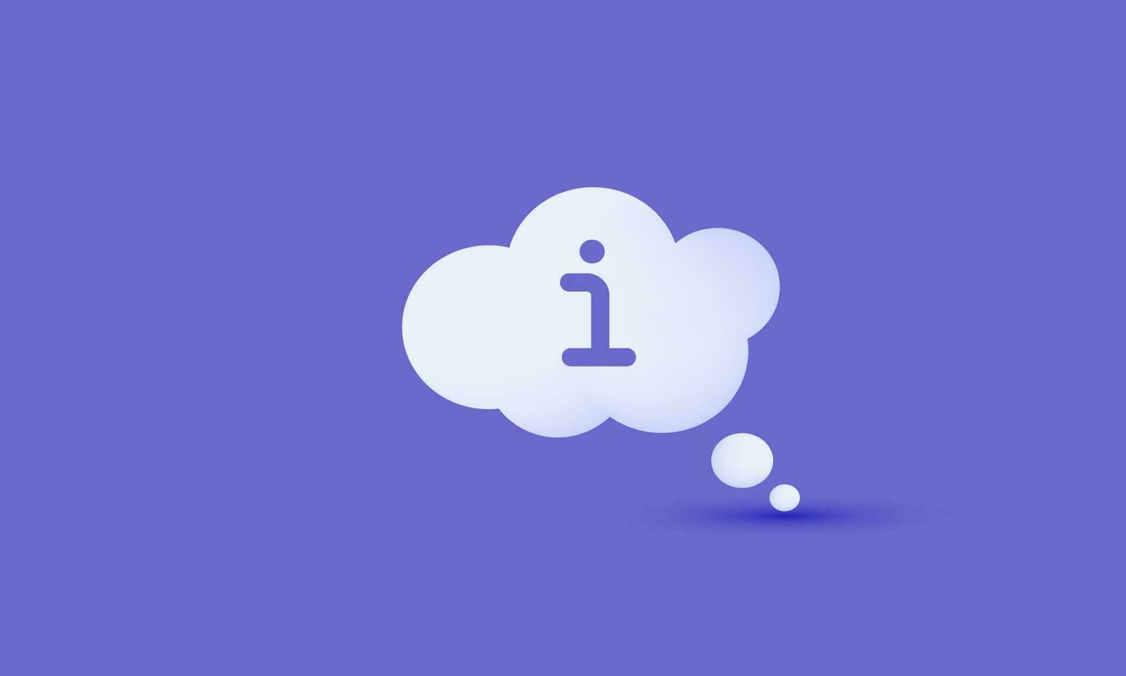 illustration creative cloud speech bubble information sign 3d vector icon symbols isolated on background