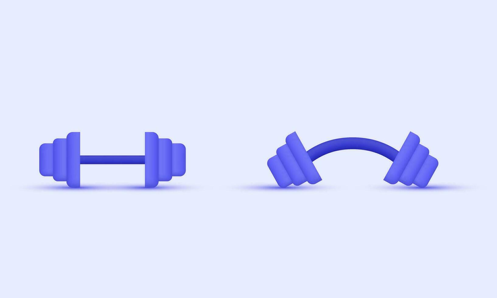 ilustración Deportes dumbell formación ejercicio gimnasio equipo vector icono 3d símbolos aislado en antecedentes