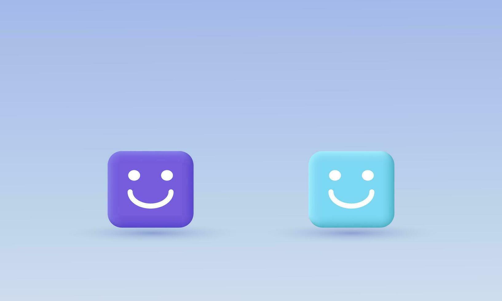 illustration creative happy sadunhappy emoticon face 3d vector icon symbols isolated on background