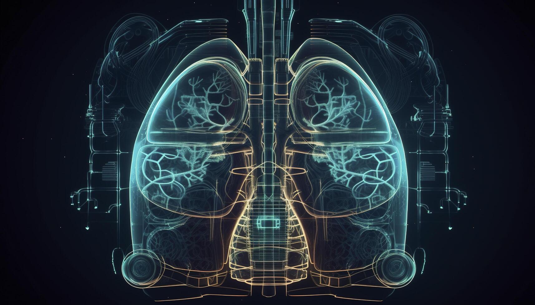 ahumado livianos de un fumador en un oscuro antecedentes aislar médico concepto 3d ilustración generativo ai foto