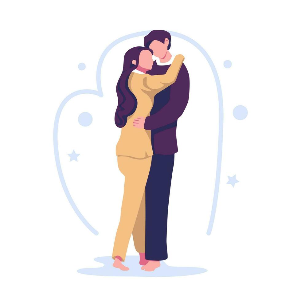 Romantic relationships flat style illustration vector design