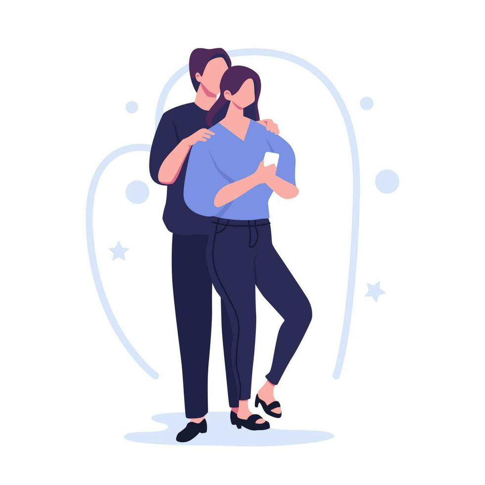 Romantic relationships flat style illustration vector design