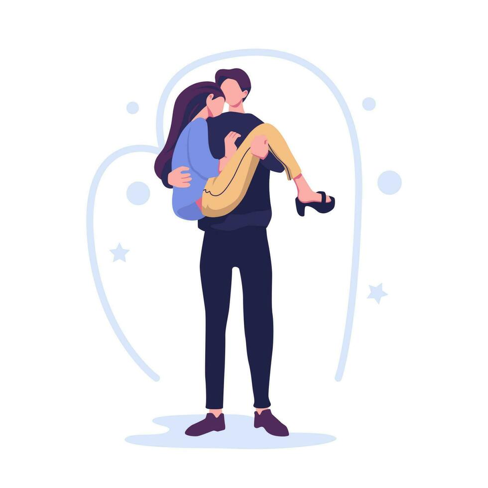 Romantic relationships flat style illustration vector design