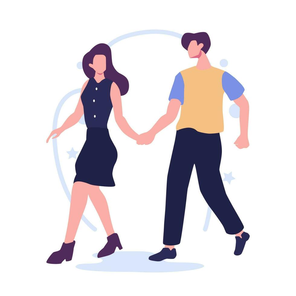 Romantic relationships flat style illustration vector design