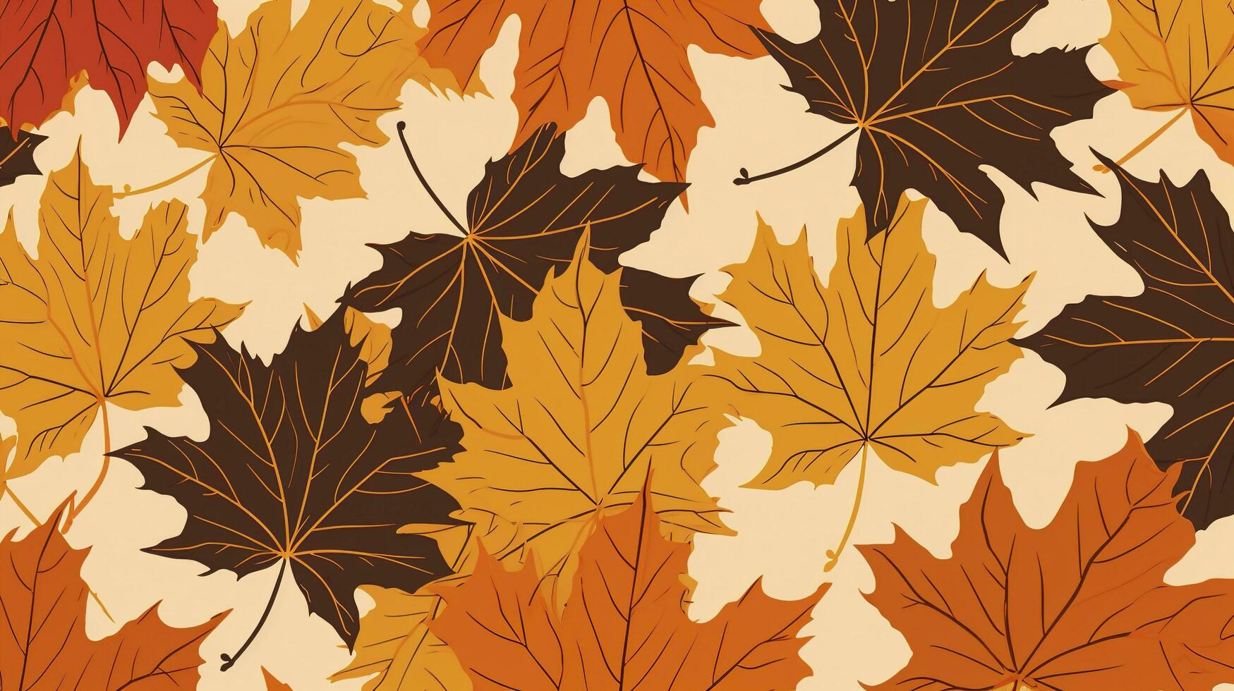 Fall leaves isolated on white background collection, generate ai photo