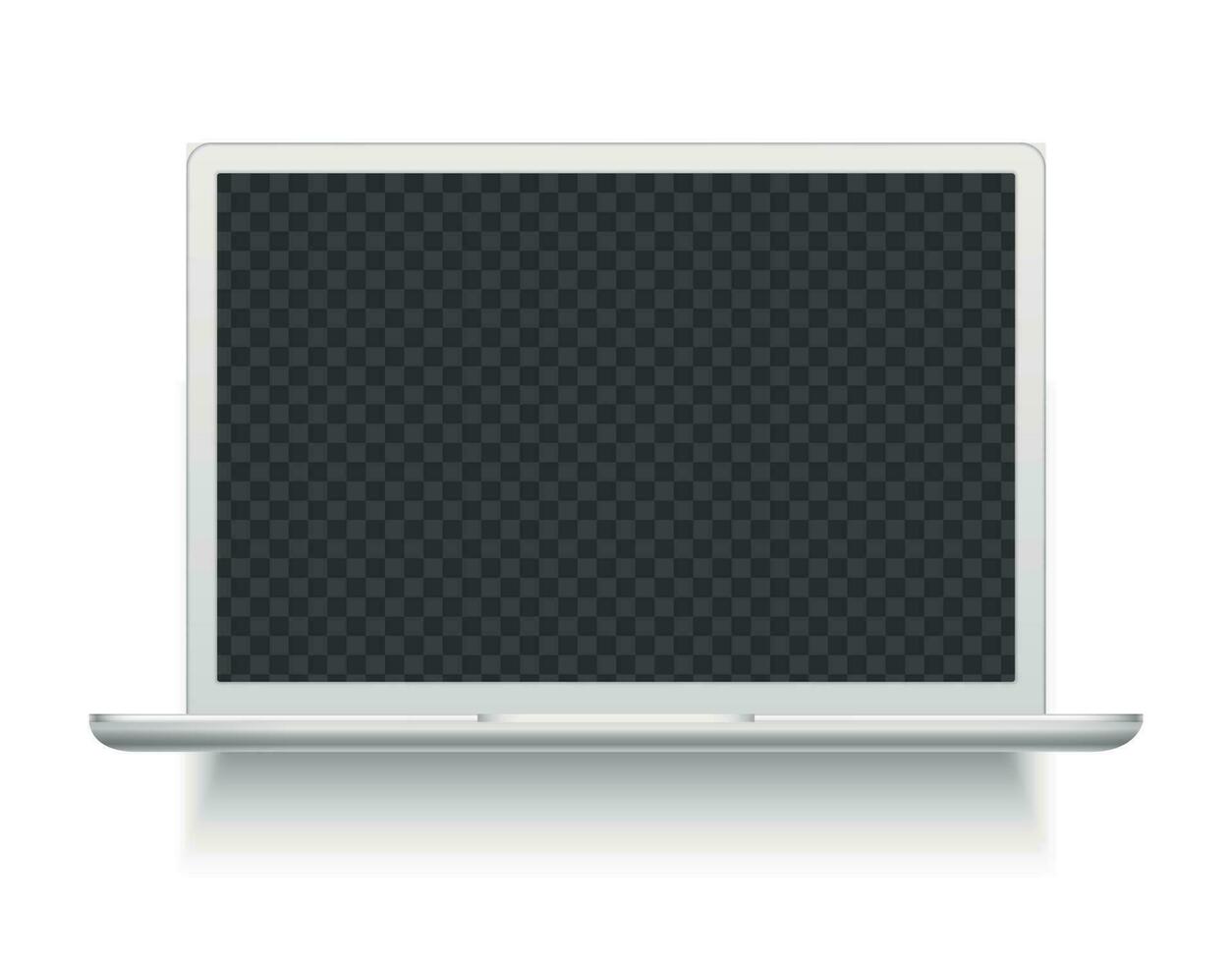 White laptop. Mockup electronics device vector illustration