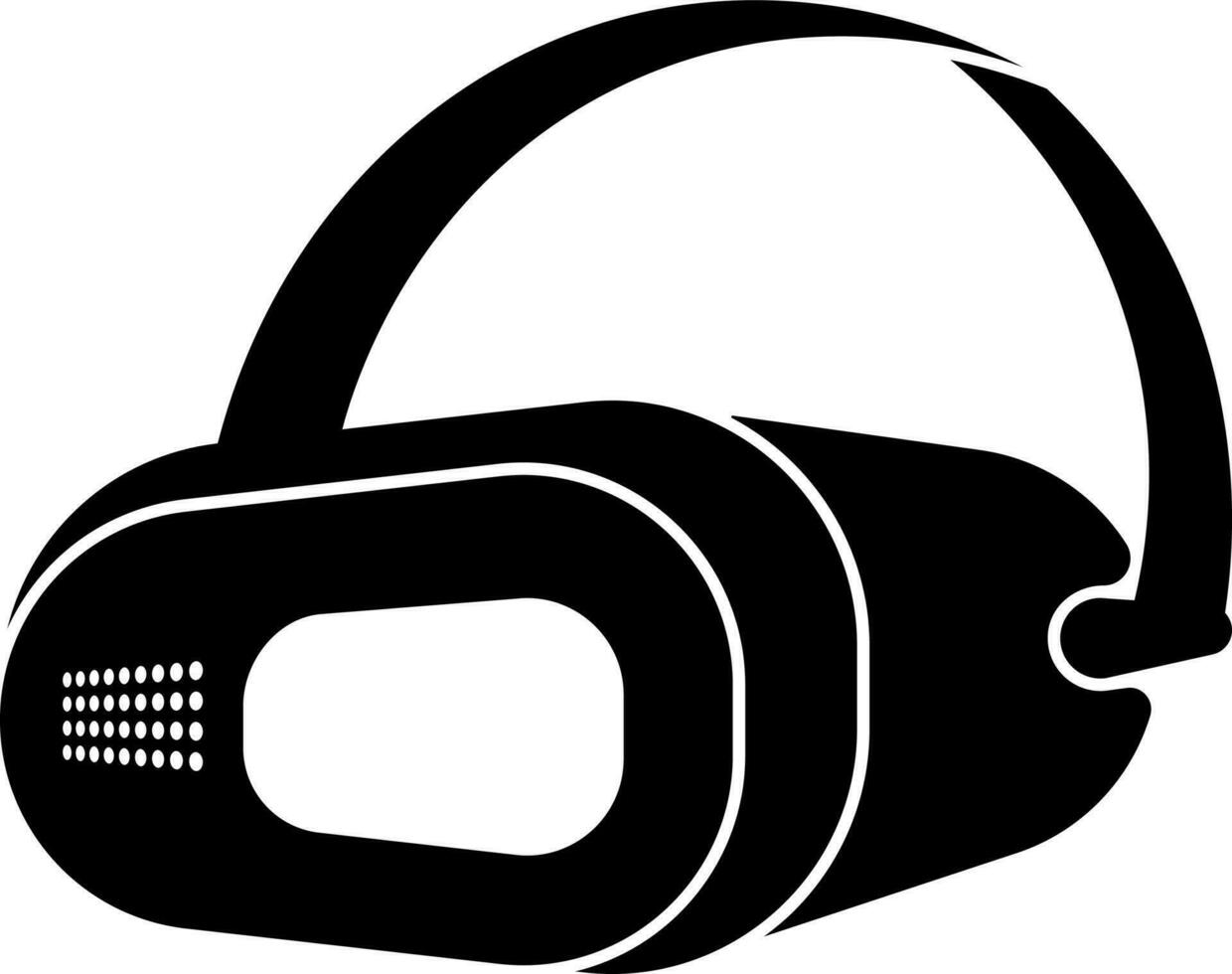 VR virtual reality glasses icon in flat style. vector