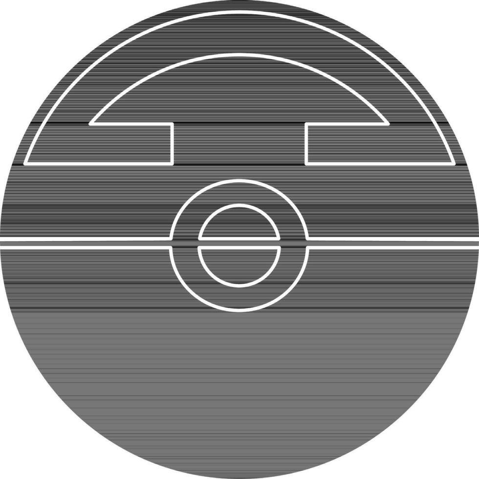 Flat style pokeball made by black and white color. vector