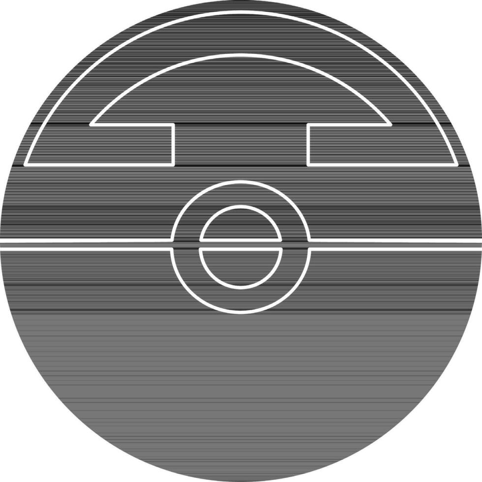 Flat style pokeball made by black and white color. vector