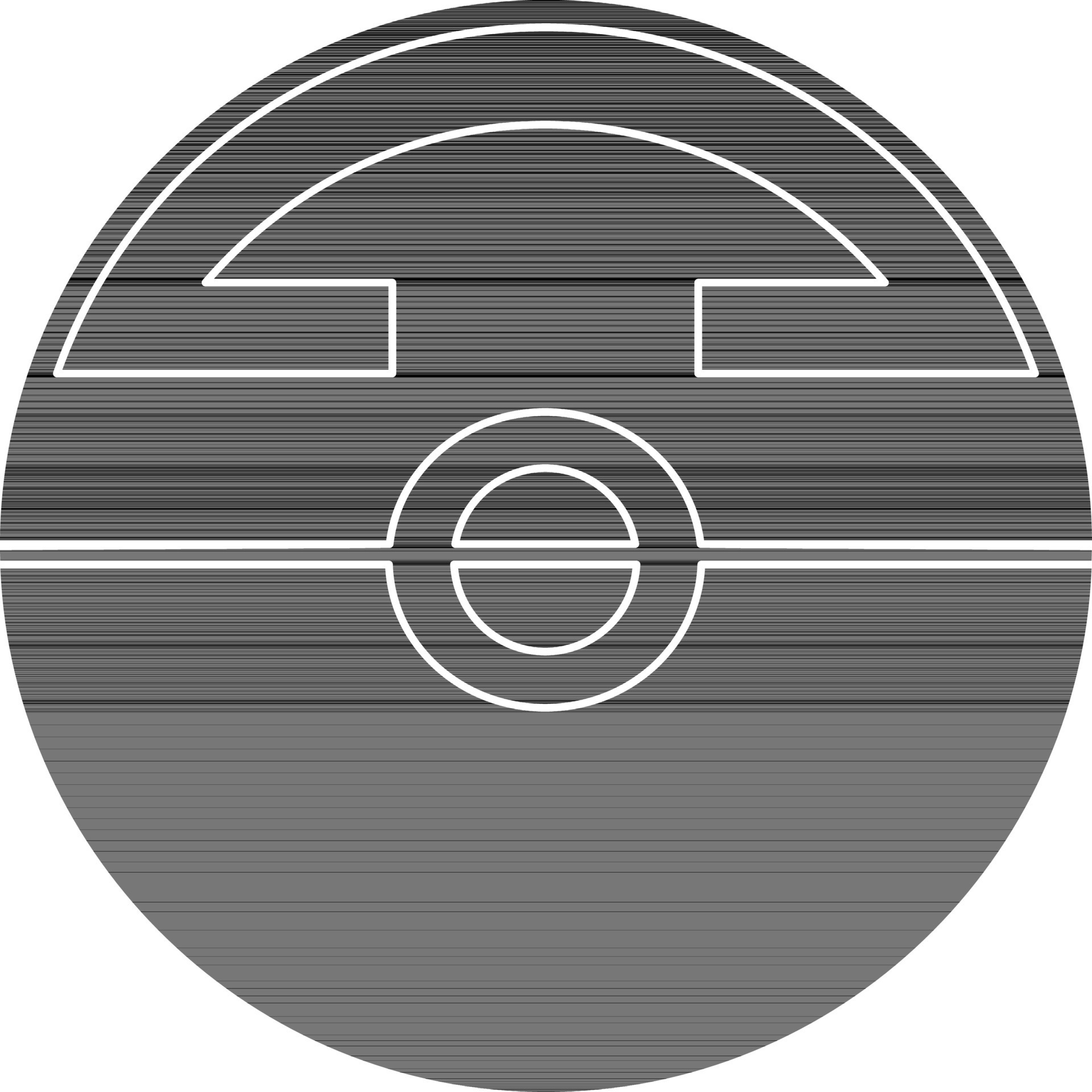 Flat style pokeball made by black and white color. 24391298 Vector Art
