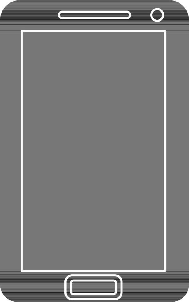 Illustration of a black and white smartphone. vector