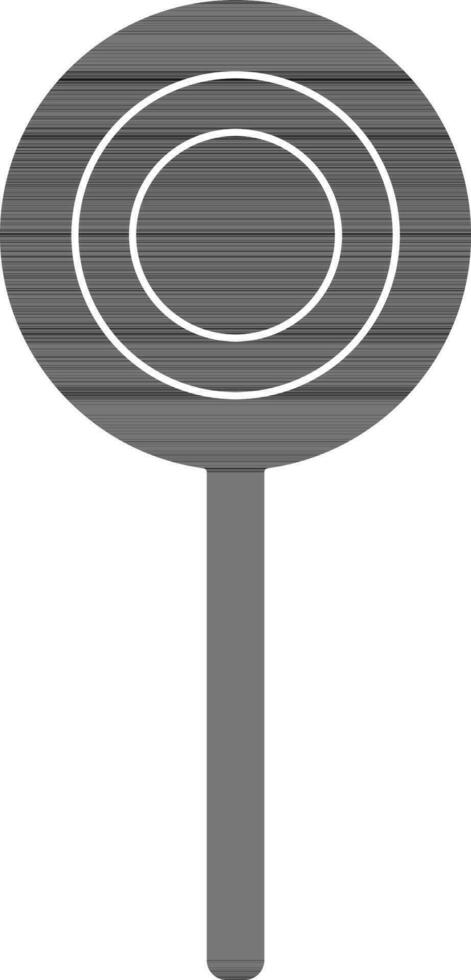 Flat style black and white lollipop. vector