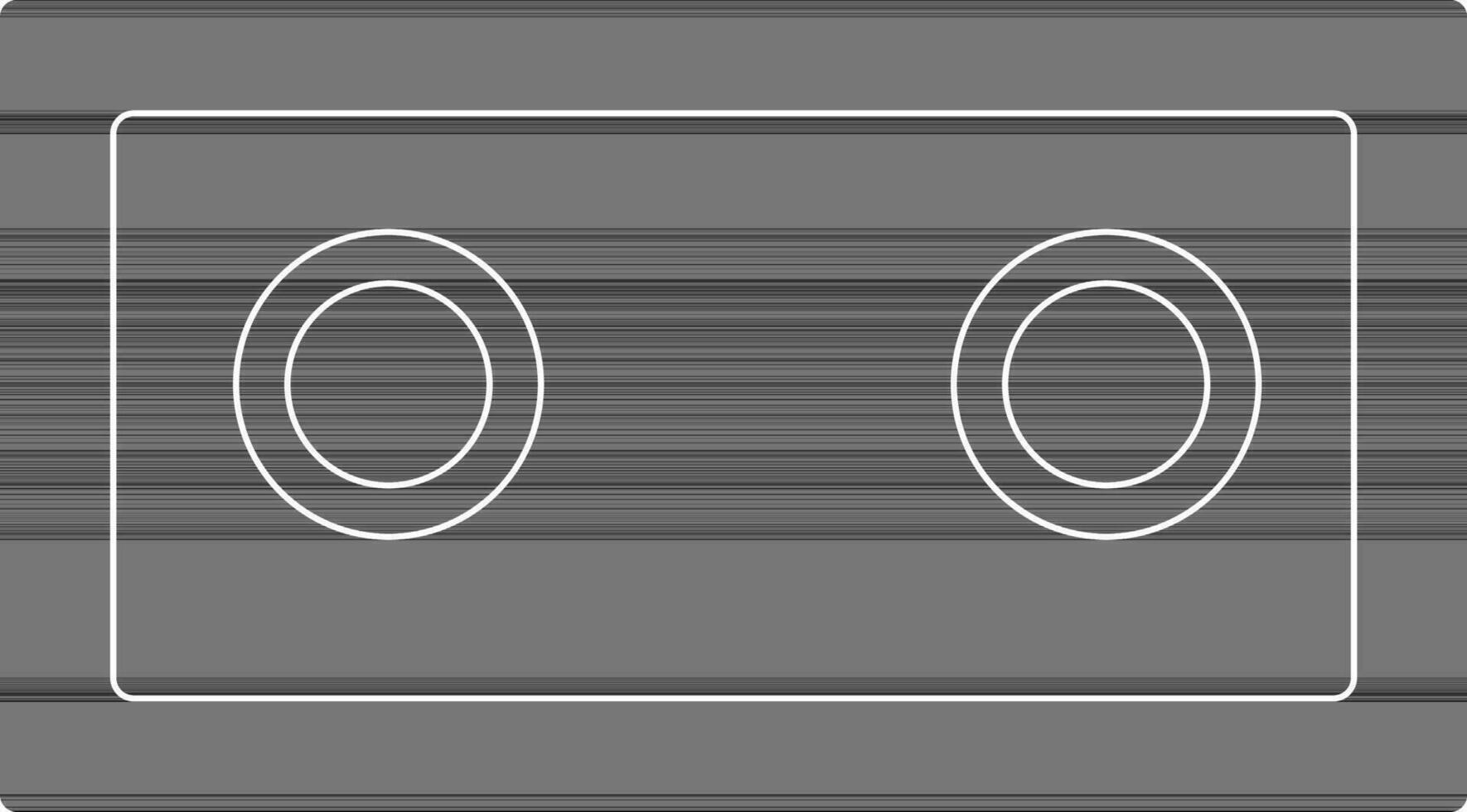 black and white cassette in flat style. vector