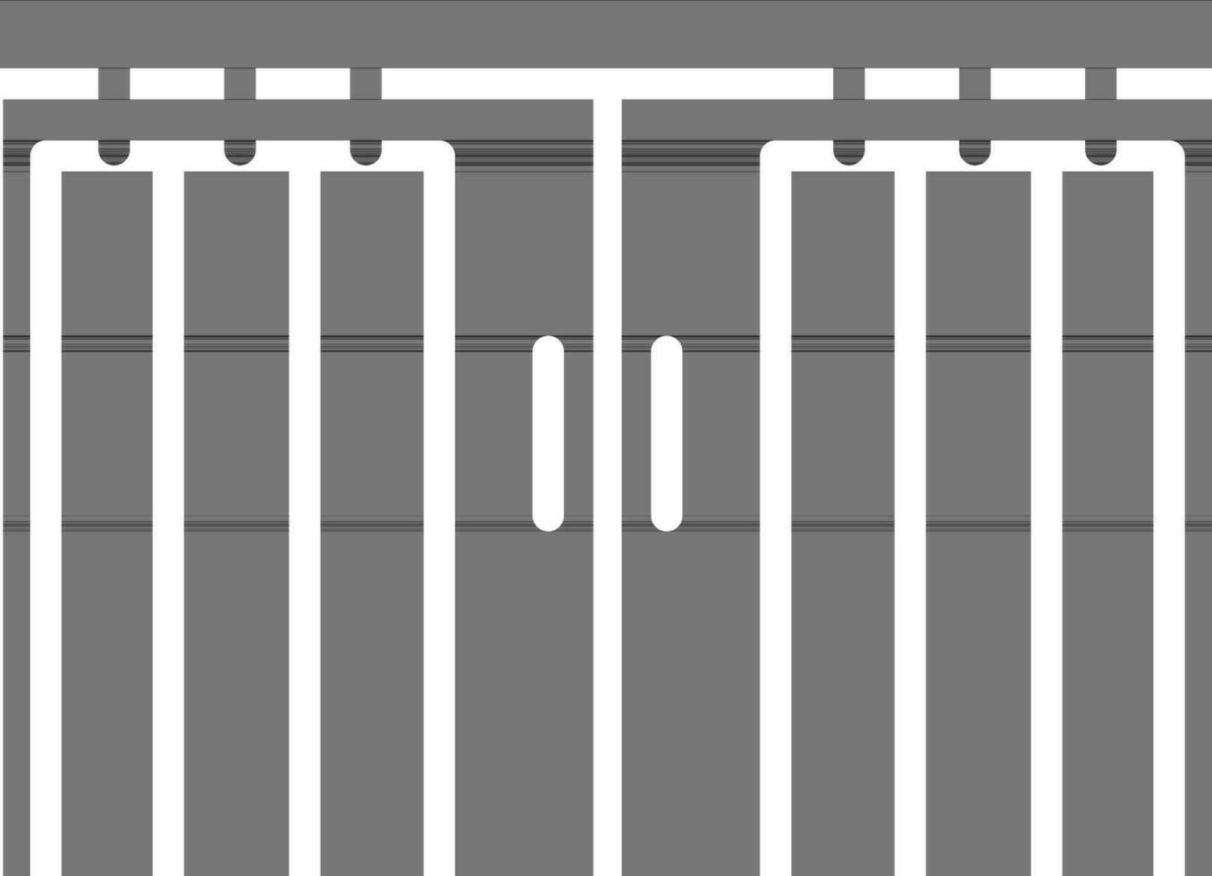 black and white cupboard in flat style. vector