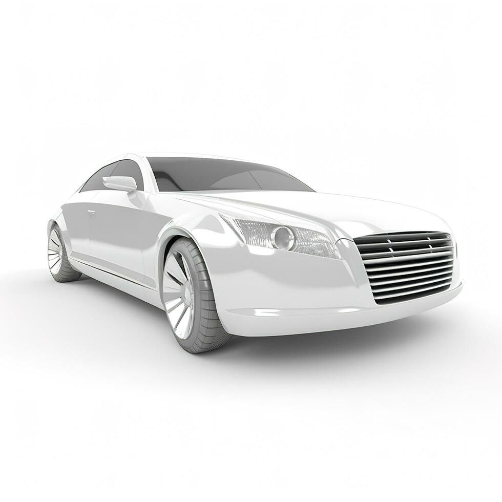car isolated on white background, generate ai photo