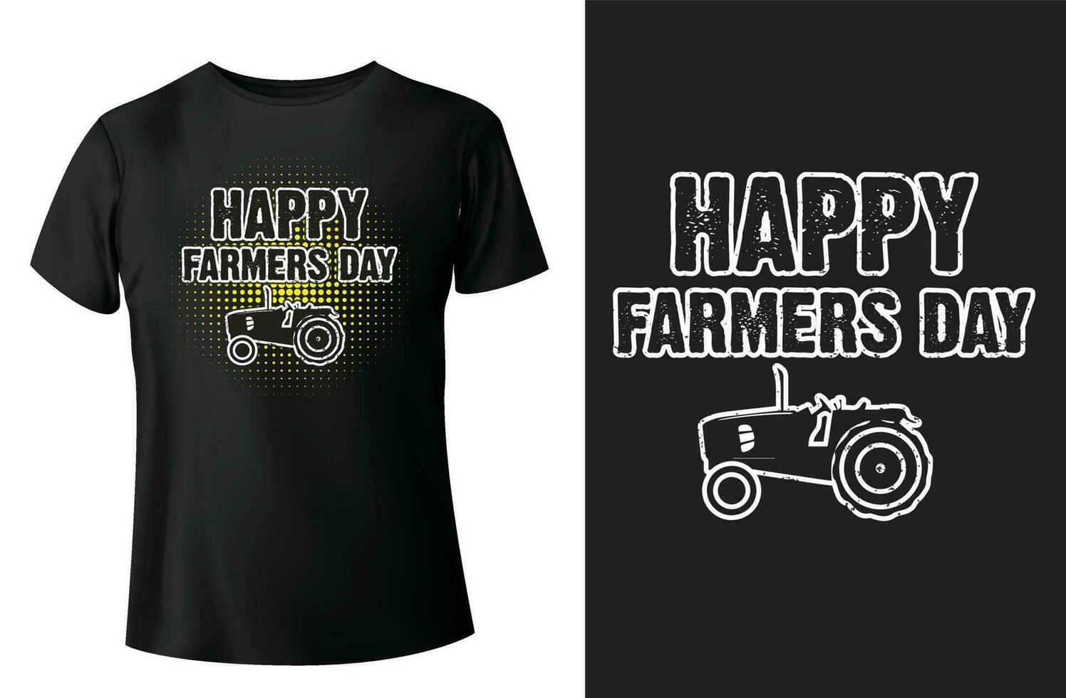 Happy farmers day typography t-shirt design and vector-template ...