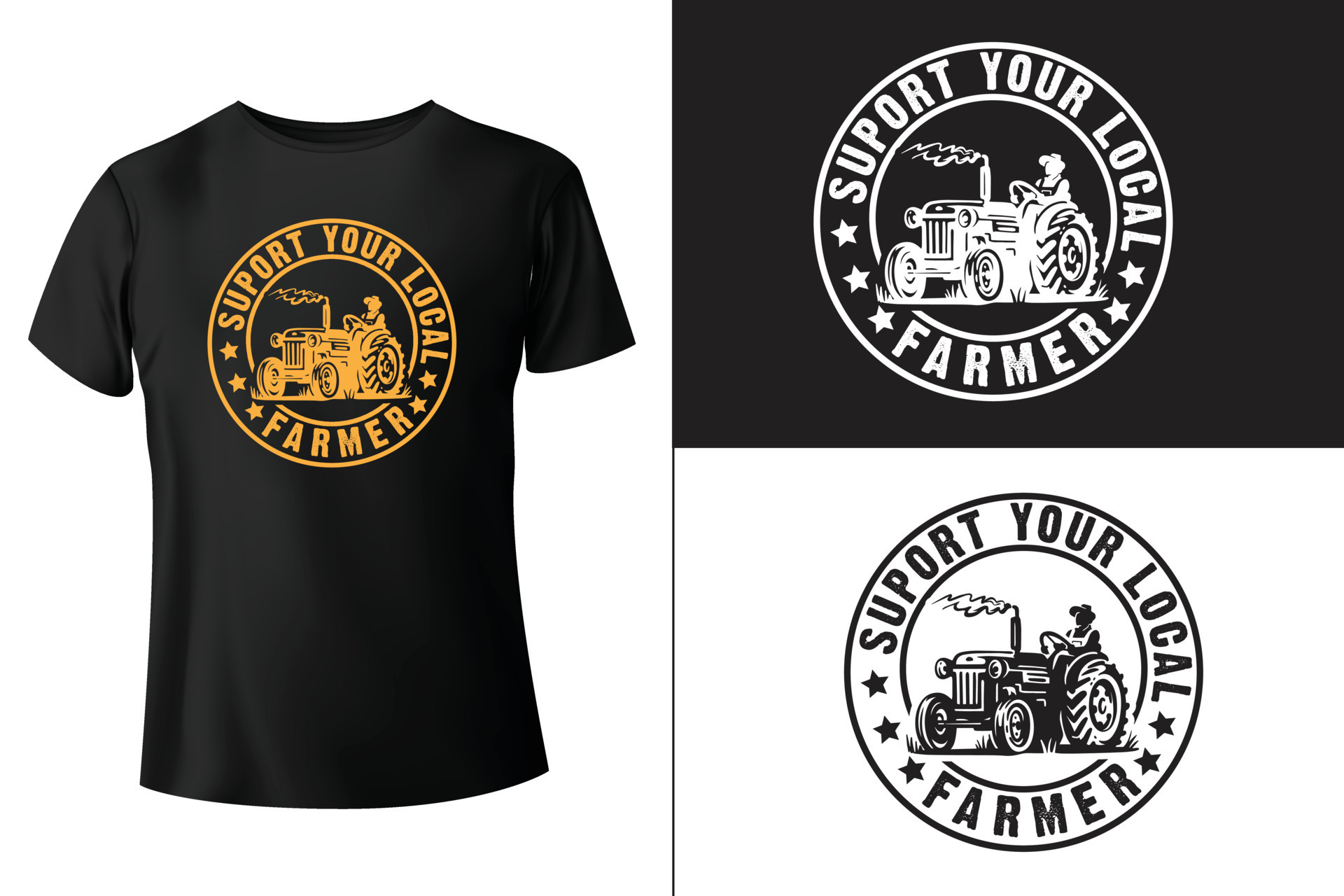 support your local farmer t-shirt design 24391508 Vector Art at Vecteezy