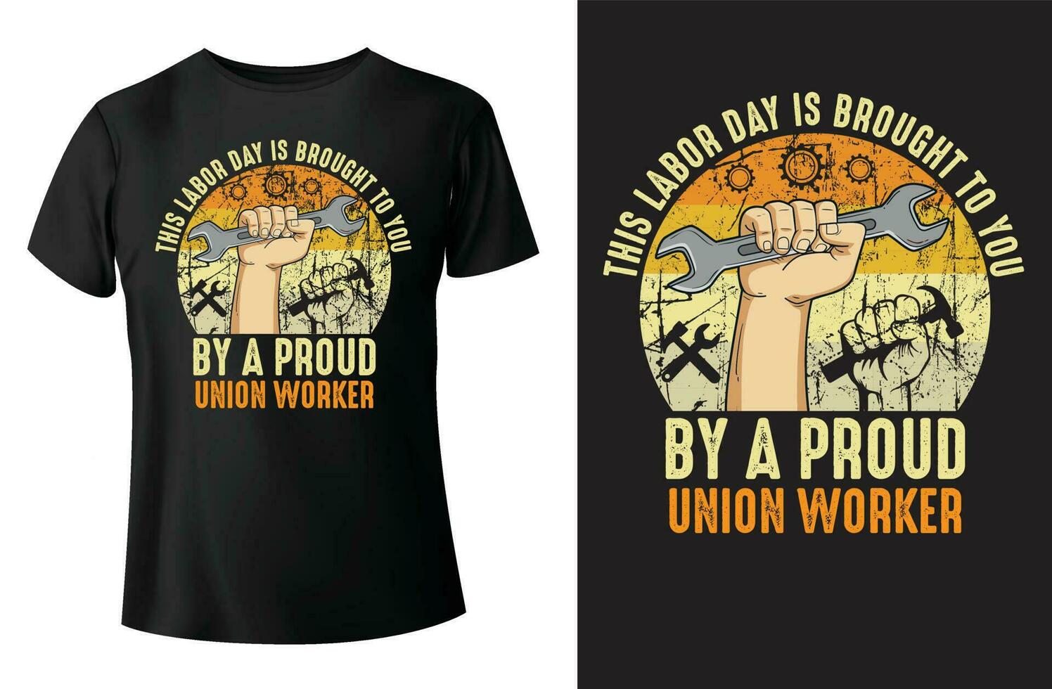 esta labor día es trajo a usted por un orgulloso Unión obrero, labor día t camisa diseño y plantilla vectorial vector