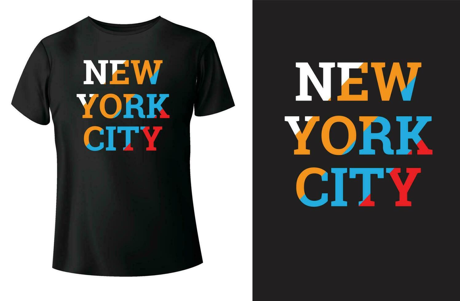 New York City typography t-shirt design and vector-template vector