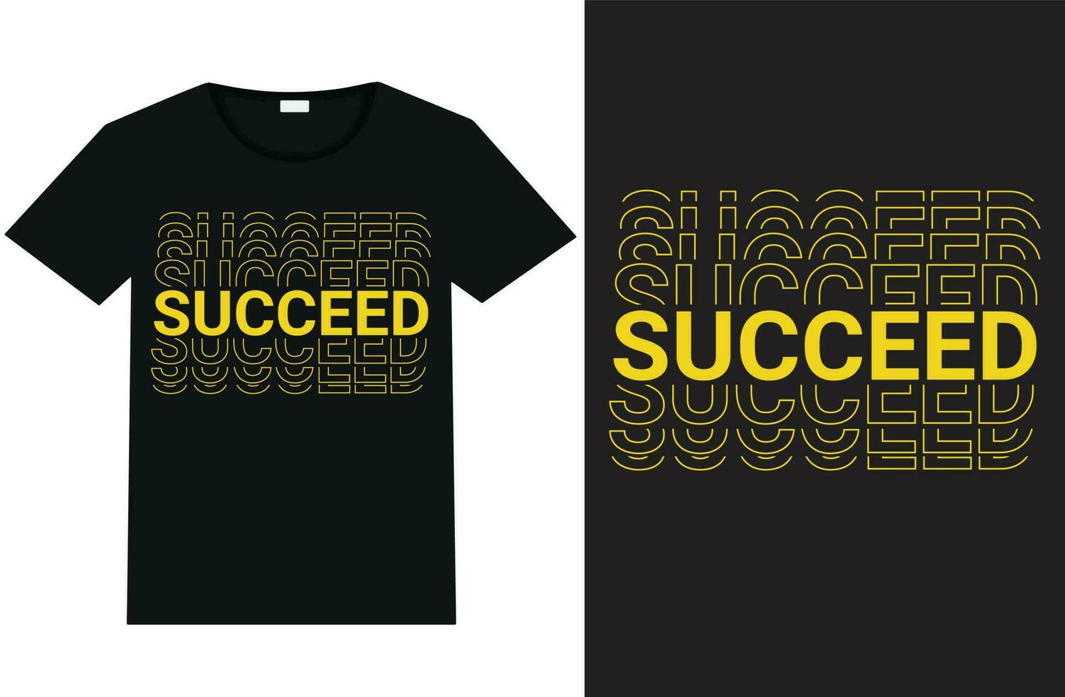 éxito tipografía t camisa diseño y modelo vector
