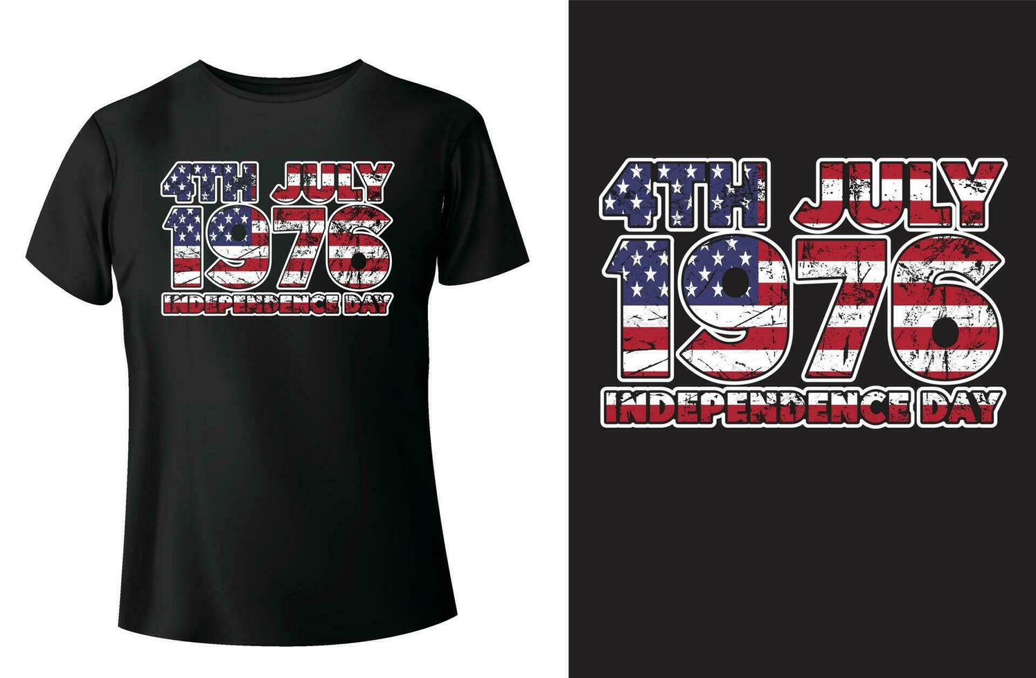 4th july 1976  independence day  t-shirt design and vector