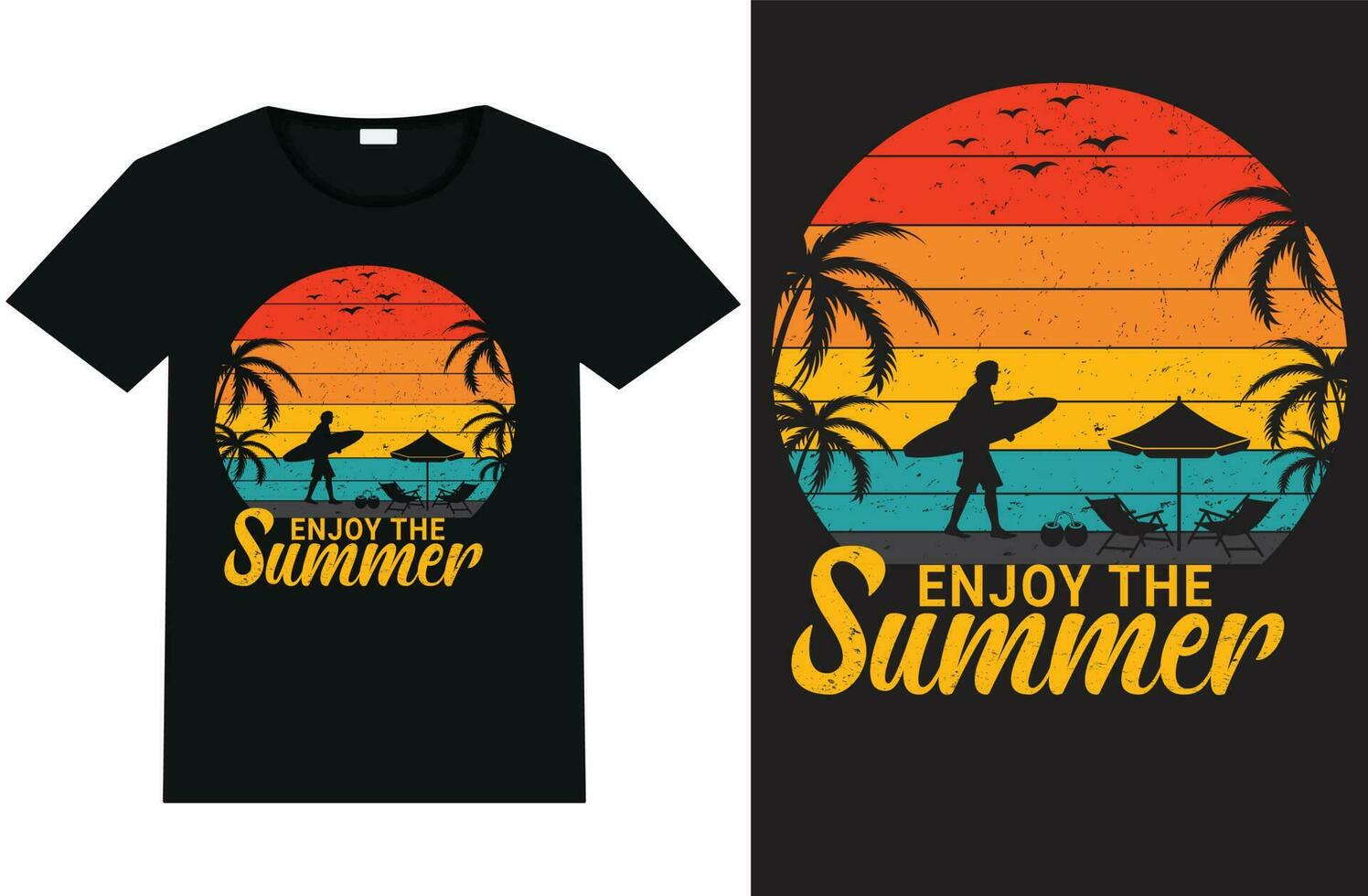 disfrutar el verano, verano camiseta diseño vector