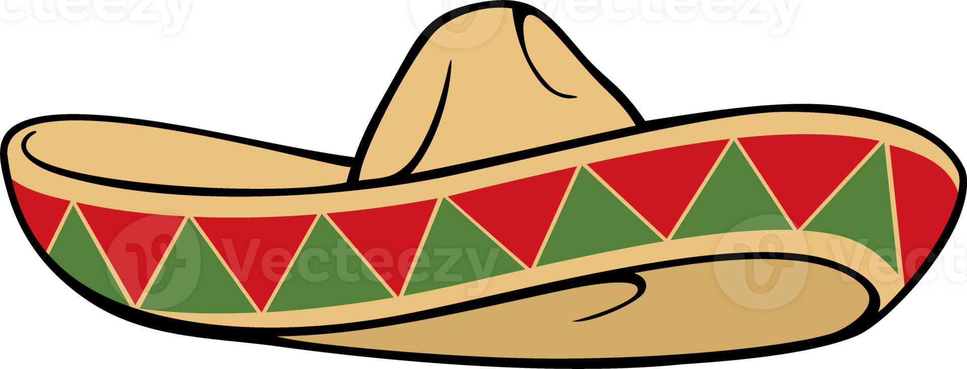 sombrero - Mexicaans hoed. PNG illustratie.