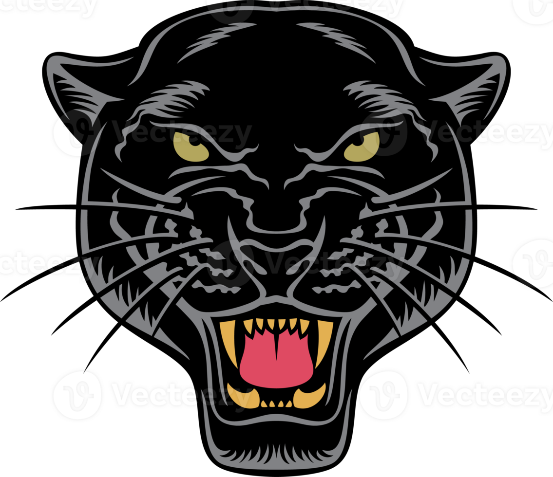 schwarz Panther Gesicht png Illustration