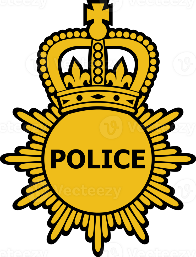Politie insigne of teken PNG illustratie