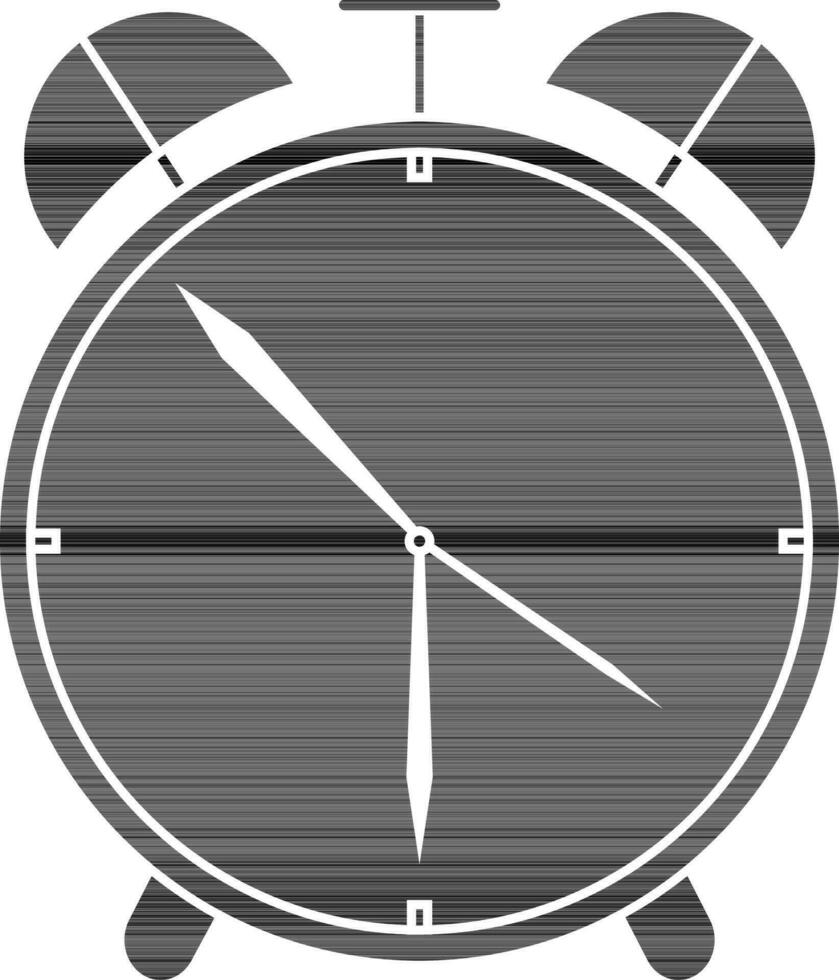 Black and white alarm watch. vector