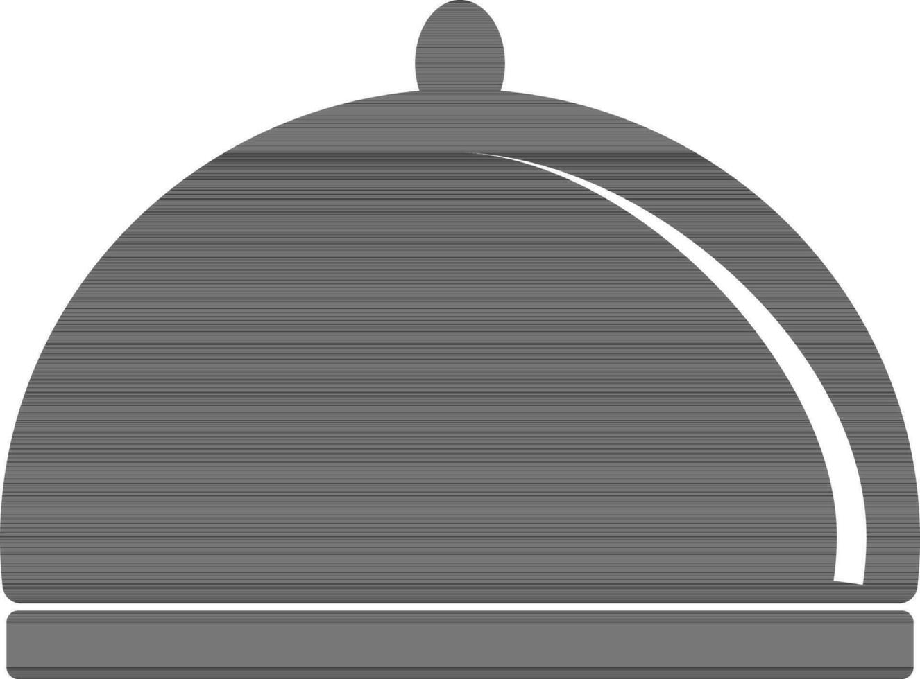 Black serving tray on white background. vector