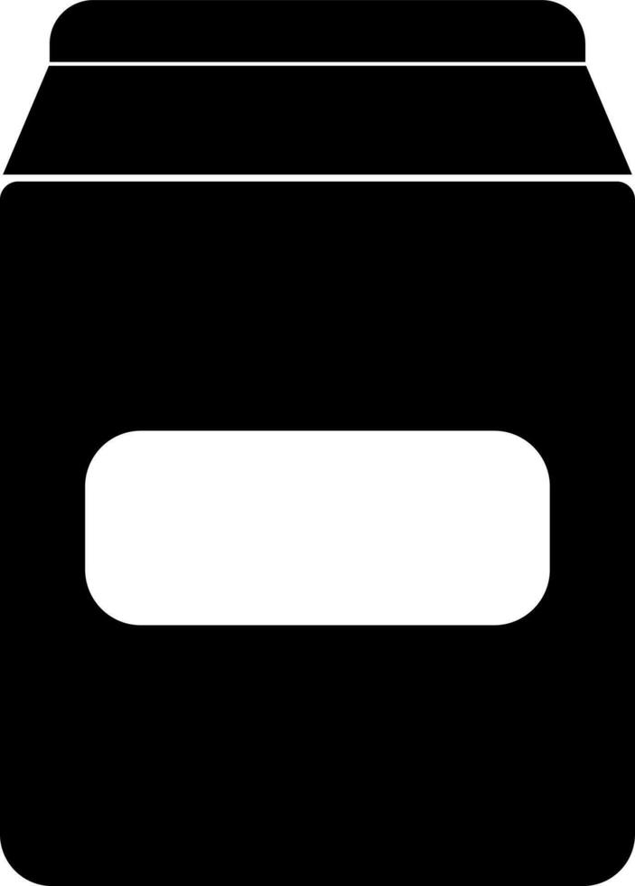 Illustration of a jar in black and white color. vector
